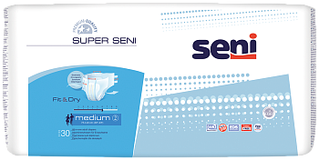 Подгузники для взрослых Super Seni medium, 30 шт